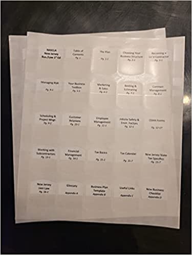 GITS Master Plumber Pre Printed tabs